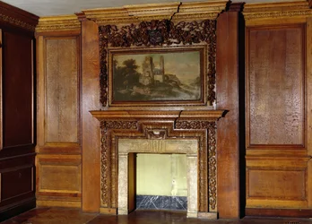 Pannellatura e camino dal Vecchio Palazzo, Bromley-by-Bow, c.1605
